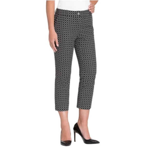 Hilary Radley Pants - Hilary Radley Pants in Black & White Print Women's Size 8